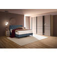 BOXSPRINGBETT 180/200 cm,  in Dunkelgrau, Matratze, Topper, H3 = fest  - Dunkelgrau/Schwarz, Design, Textil/Metall (180/200cm) - Esposa