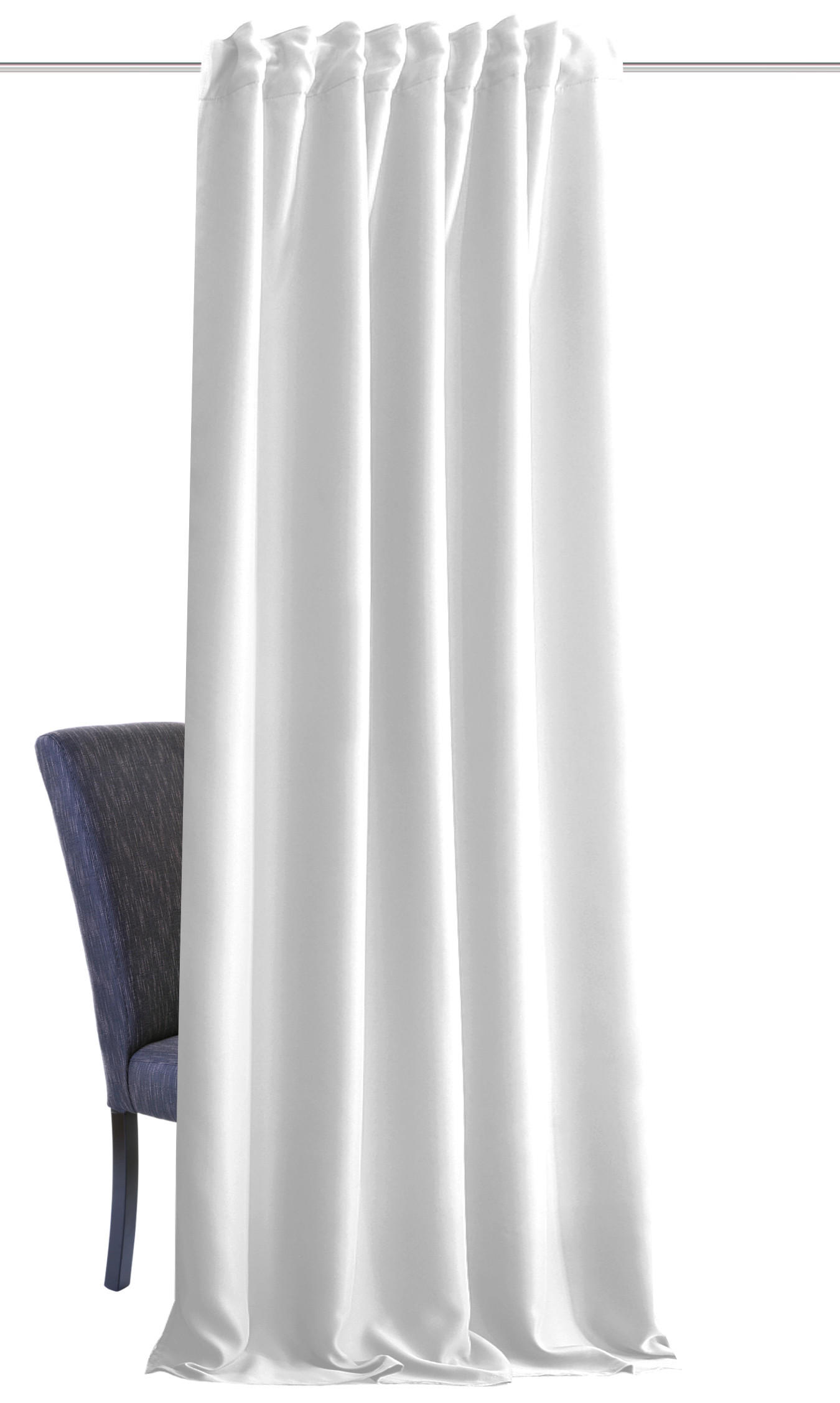 LÄRMSCHUTZVORHANG ACUSTICO blickdicht 135/160 cm   - Weiß, KONVENTIONELL, Textil (135/160cm)