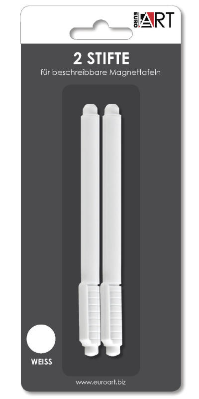 FIXY NA MAGNETICKOU TABULI 2ks - bílá, Basics, plast (8/20/1,80cm) - Euroart