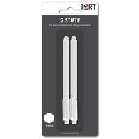 FIXY NA MAGNETICKOU TABULI 2ks - bílá, Basics, plast (8/20/1,80cm) - Euroart