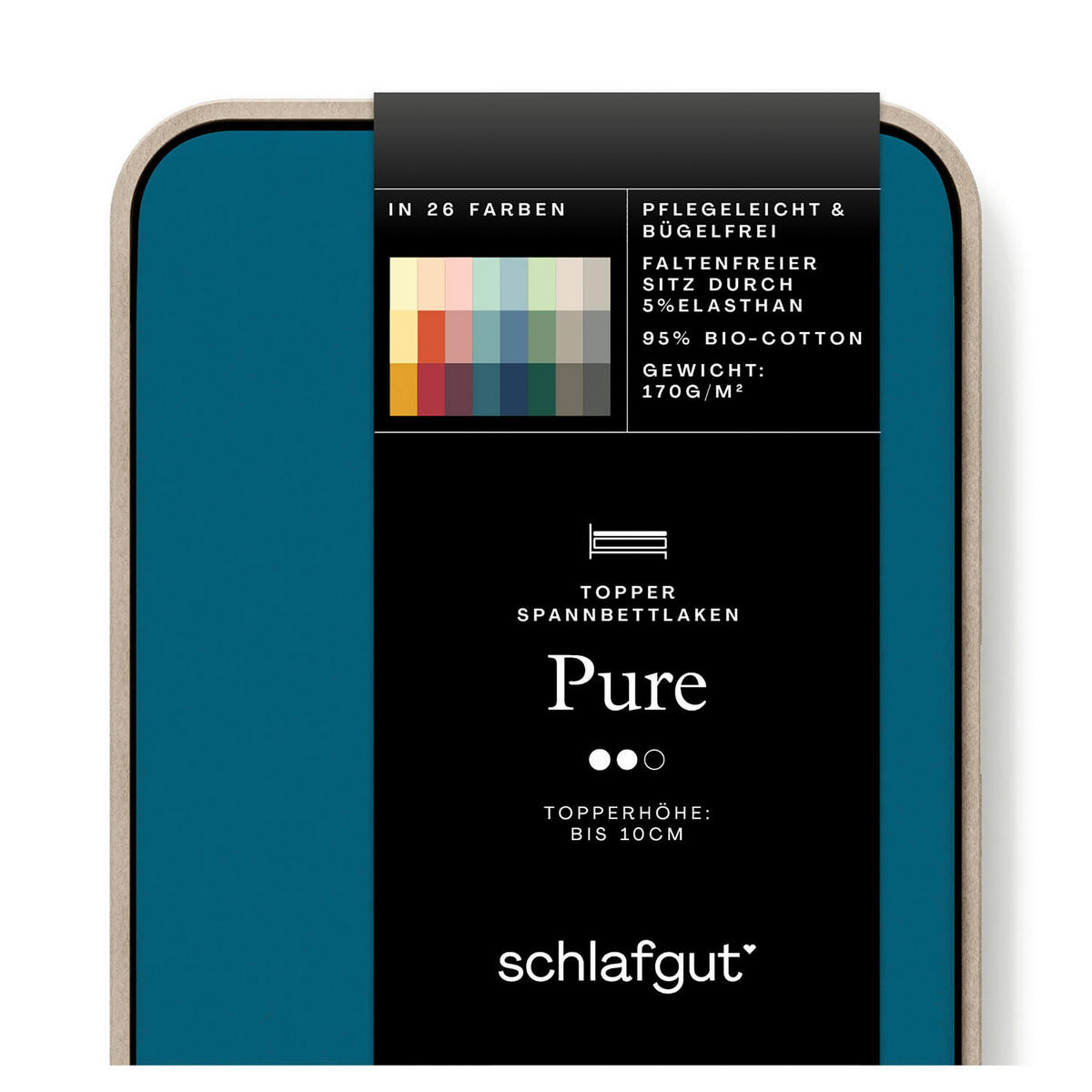 TOPPER-SPANNLEINTUCH 90-100/190-220 cm Jersey  - Petrol, Basics, Textil (90-100/190-220cm) - Schlafgut