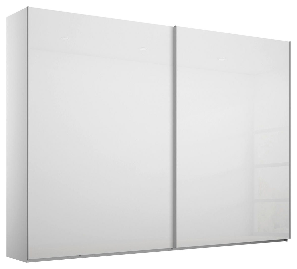 SCHWEBETÜRENSCHRANK  in Weiß  - Alufarben/Weiß, Design, Holzwerkstoff/Metall (271/235/68cm) - Xora