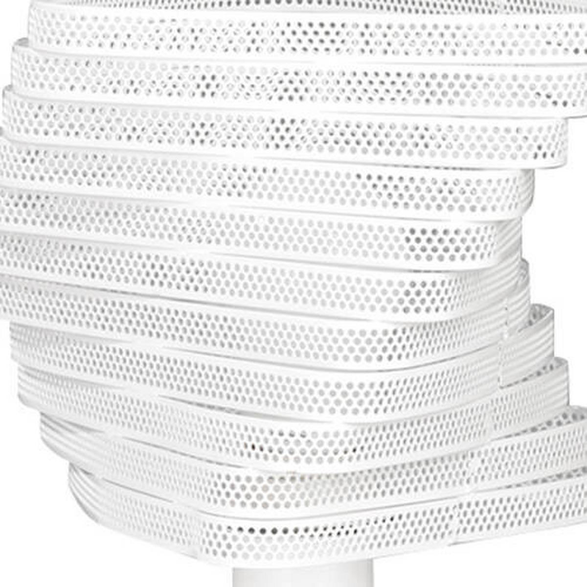 NOČNÁ LAMPA, E27, 20/27 cm  - biela, Design, kov (20/27cm)
