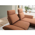 ECKSOFA  in Flachgewebe Cognac  234/155 cm  - Cognac/Schwarz, Design, Textil/Metall (234/155cm) - Dieter Knoll