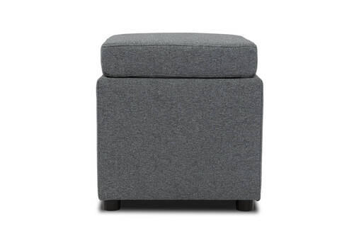 SITZBOX Uni - Dunkelgrau/Schwarz, Design, Kunststoff/Textil (45/47/45cm) - LOOKS by W.Joop