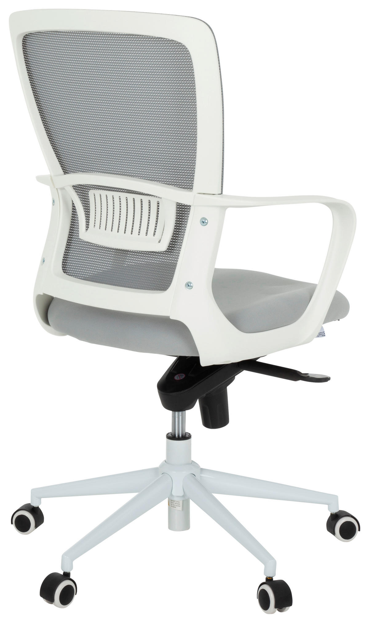 OTOČNÁ ŽIDLE, síťovina, plochá tkanina, šedá, bílá - šedá/bílá, Moderní, kov/textil (56/107/58cm) - MID.YOU