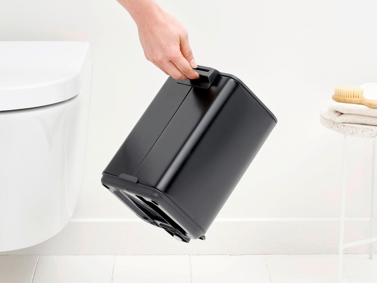 KANTA SA PAPUČICOM  4 l   - crna/antracit, Konvencionalno, metal/plastika (20/26,8/20,5cm) - Brabantia