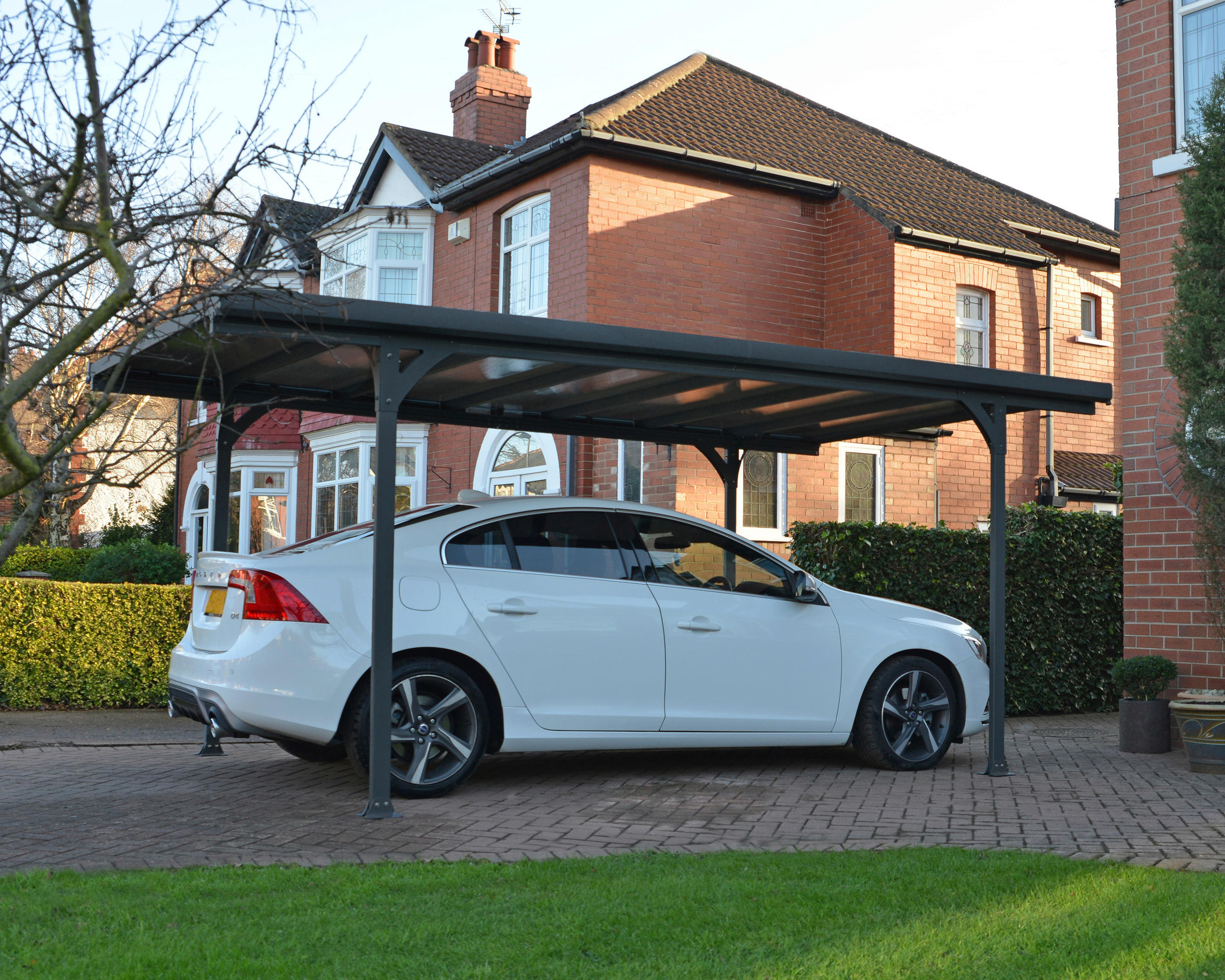 CARPORT 218/297/500 cm Aluminium  - Anthrazit/Bronzefarben, Basics, Kunststoff/Metall (218/297/500cm)