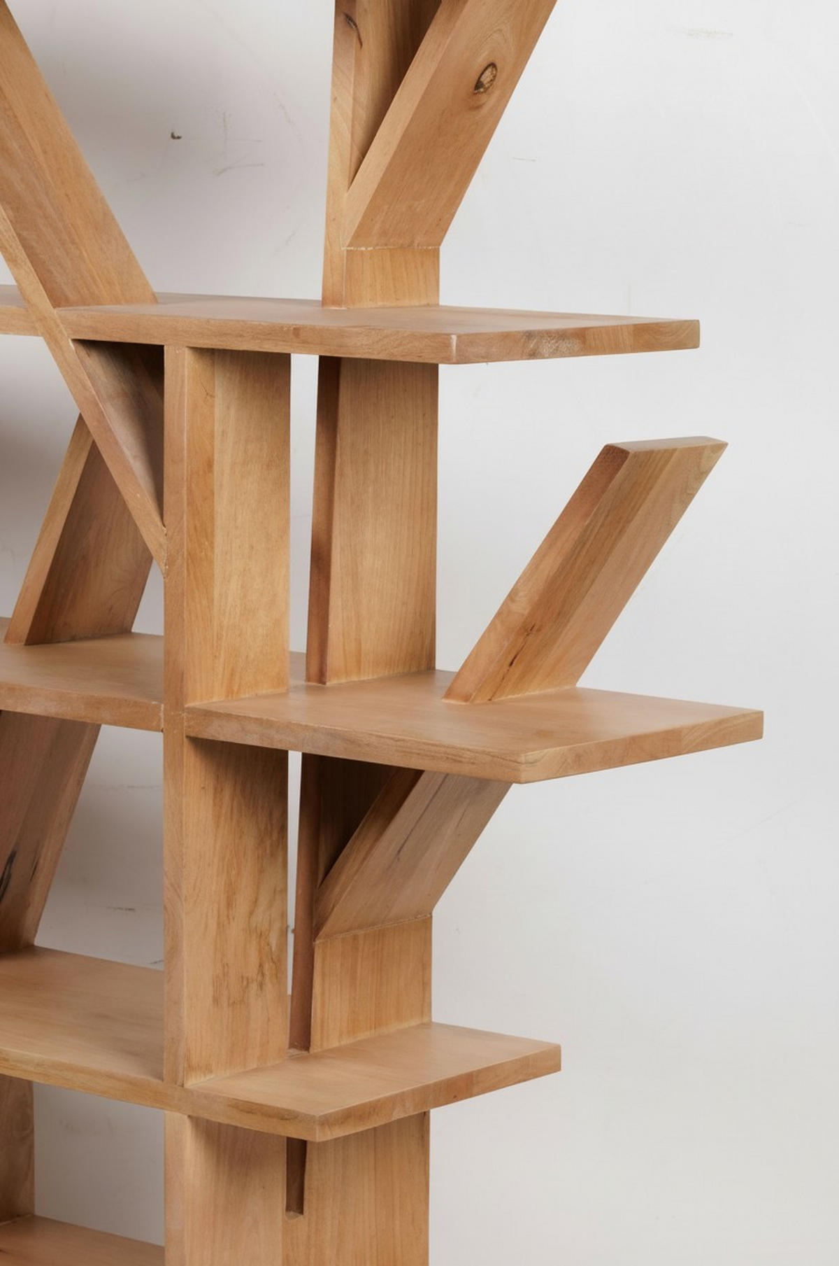 REGAL Mangoholz vollmassiv Naturfarben  - Naturfarben, Design, Holz (138/189/35cm) - Livetastic