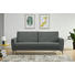 SCHLAFSOFA in Metall, Textil Dunkelgrau - Chromfarben/Dunkelgrau, Design, Textil/Metall (207/91/88cm) - Carryhome SCHLAFSOFA in Metall, Textil Dunkelgrau - Chromfarben/Dunkelgrau, Design, Textil/Metall (207/91/88cm) - Carryhome