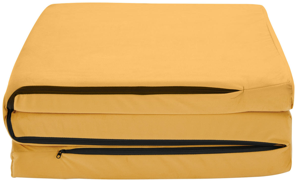 FALTMATRATZE 65/186 cm  - Gelb, MODERN, Textil (65/186cm)