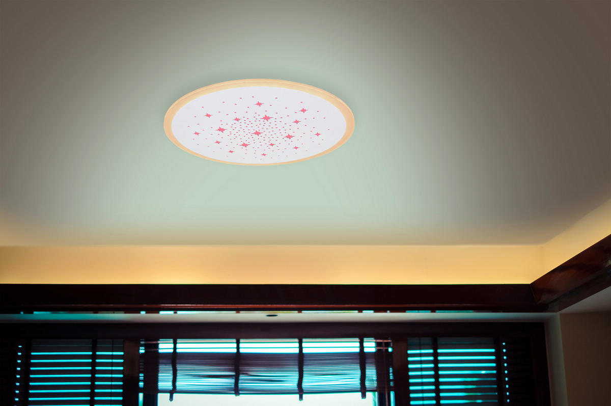 LED-DECKENLEUCHTE 38/5 cm   - Weiß, Design, Kunststoff/Metall (38/5cm) - Globo