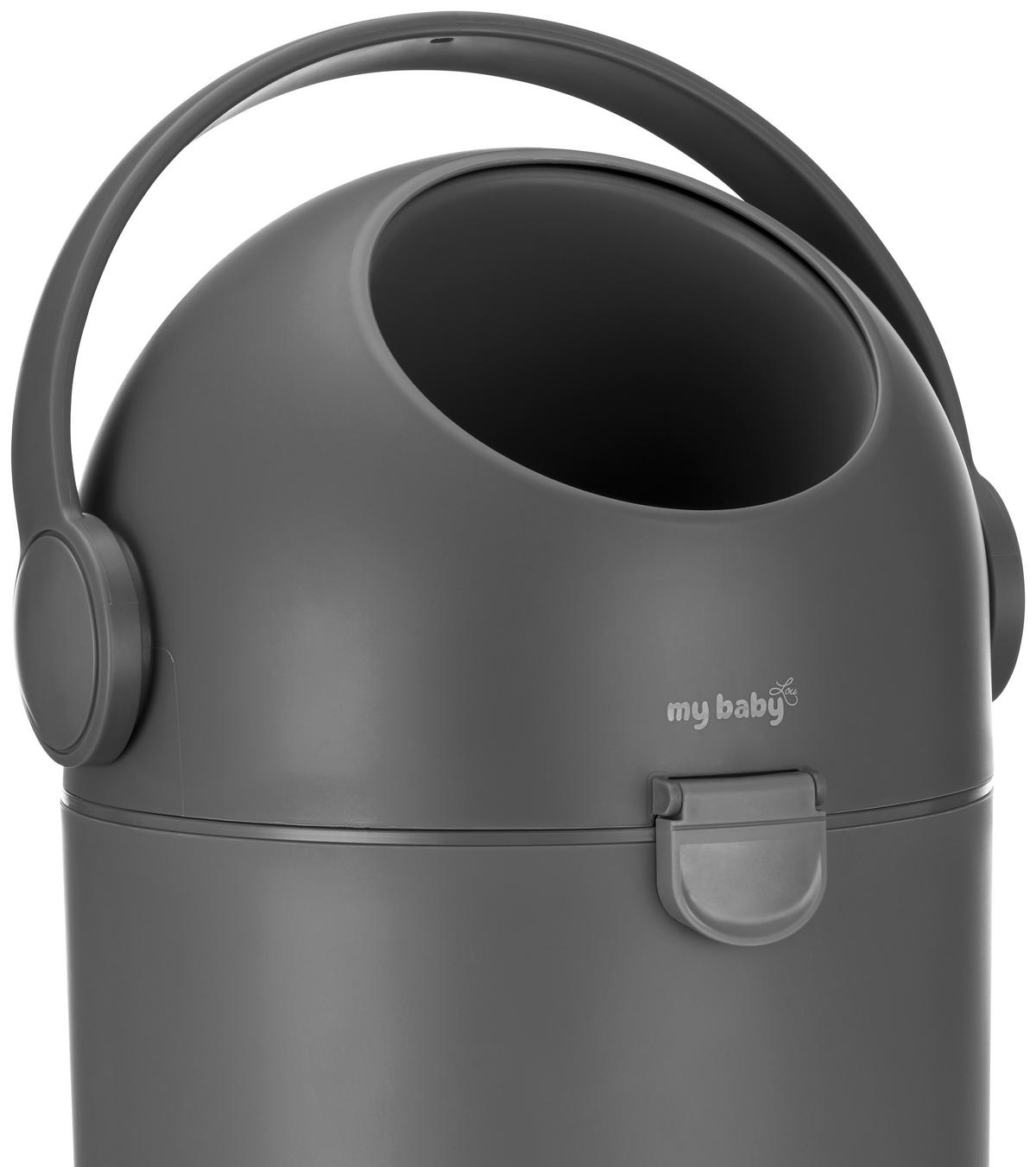 KOŠ ZA PELENE   - tamno siva, Basics, plastika (26/55cm) - My Baby Lou