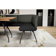 ECKBANK 165/225 cm  in Schwarz  - Schwarz, Design, Textil/Metall (165/225cm) - Moderano