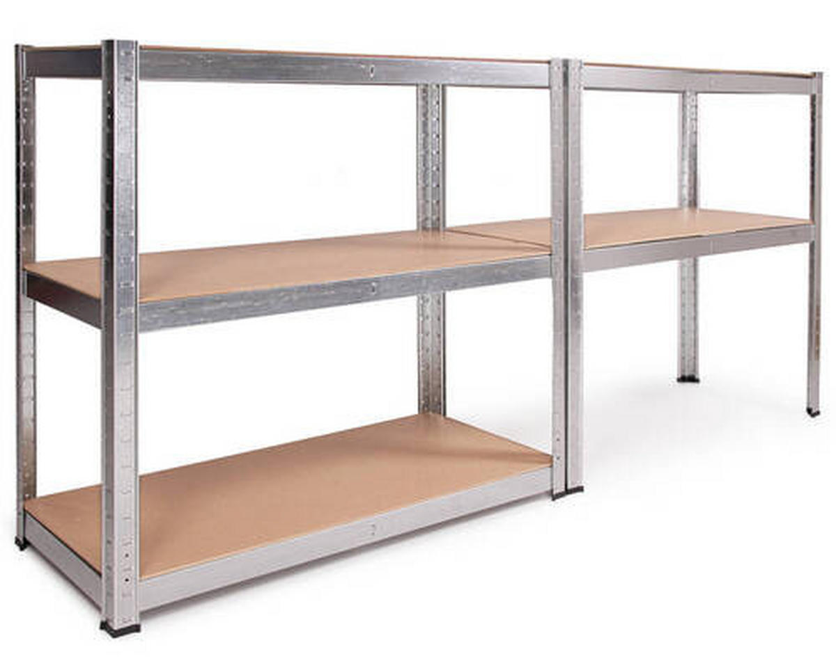 SCHWERLASTREGAL 90/180/40 cm  - Silberfarben, Basics, Metall (90/180/40cm)