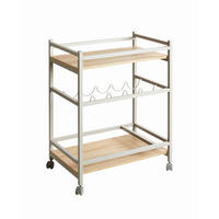 SERVIERWAGEN Eichefarben, Kaschmir  - Kaschmir/Eichefarben, Trend, Holzwerkstoff/Kunststoff (60/40/80cm)