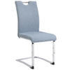 SCHWINGSTUHL  in Eisen Webstoff  - Chromfarben/Blau, Design, Textil/Metall (44/98/58cm) - Carryhome