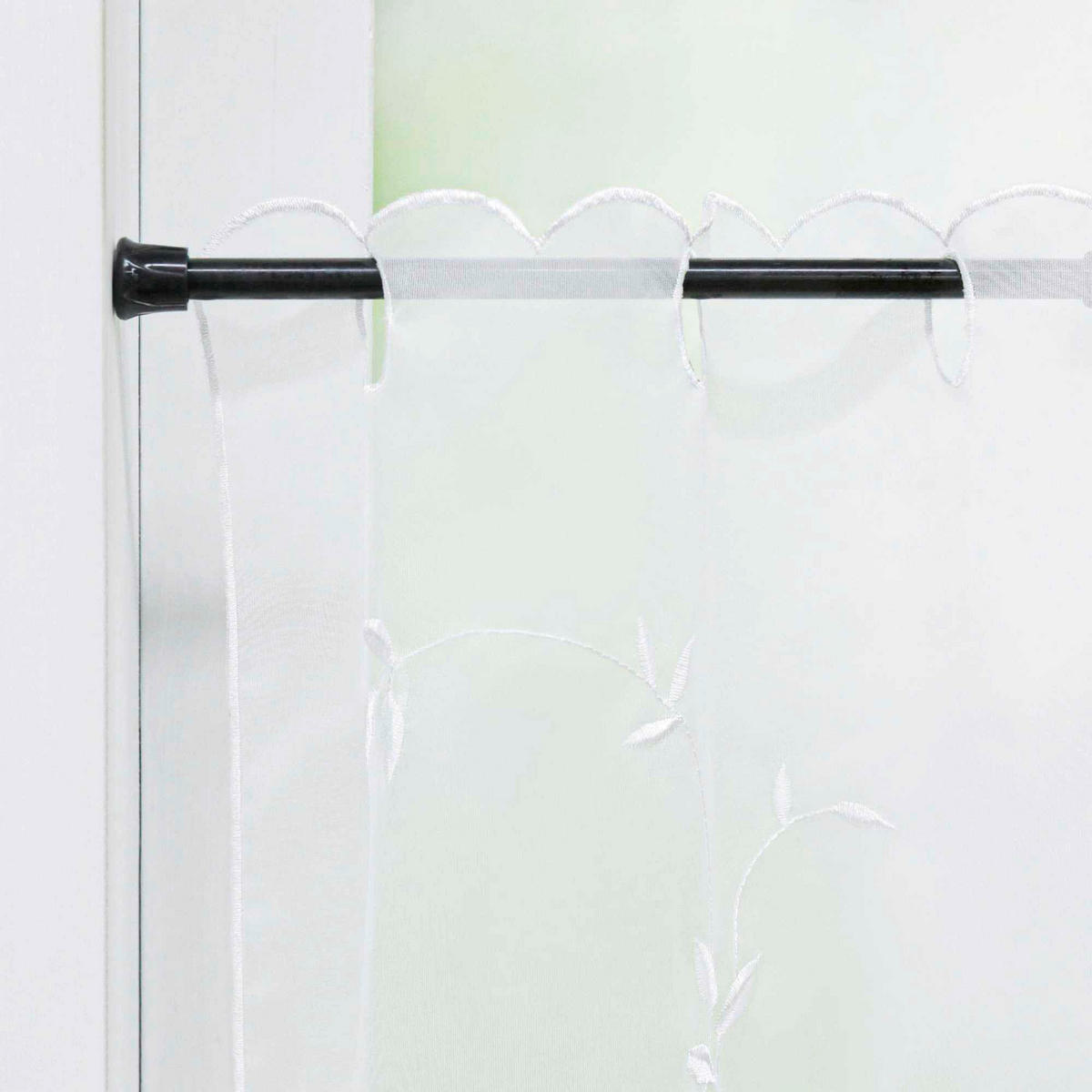 KURZGARDINE   90/30 cm   - Weiß Hochglanz, Basics, Textil (90/30cm) - Joyswahl