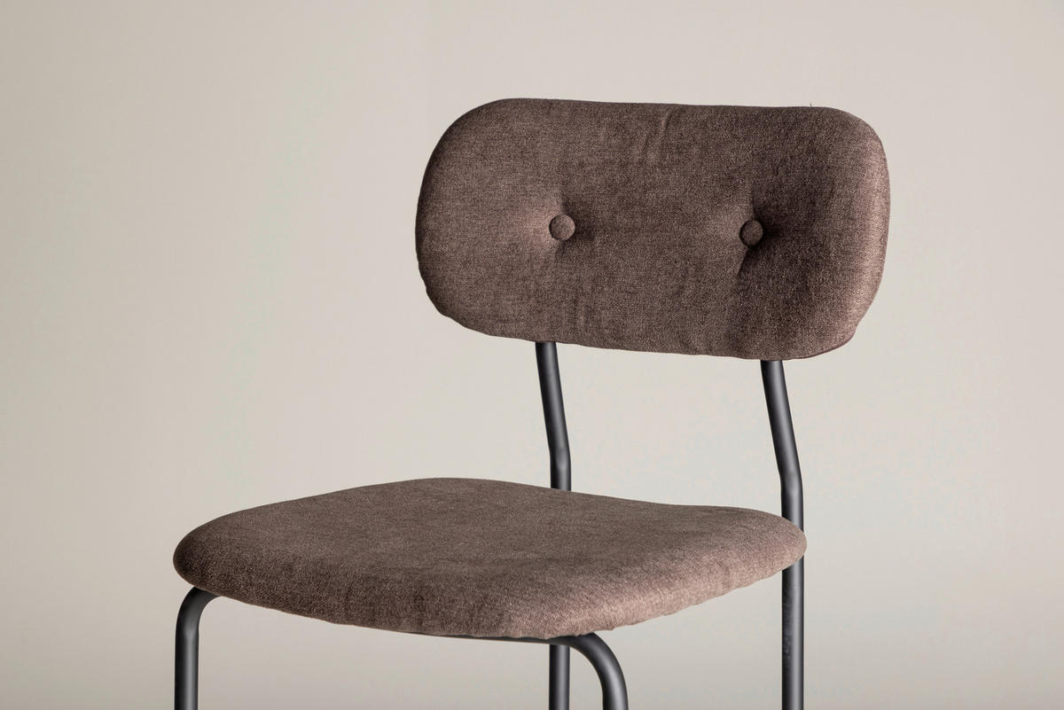 BARHOCKER-SET in Braun  - Braun, Design, Textil/Metall (47/105/49cm) - Livetastic