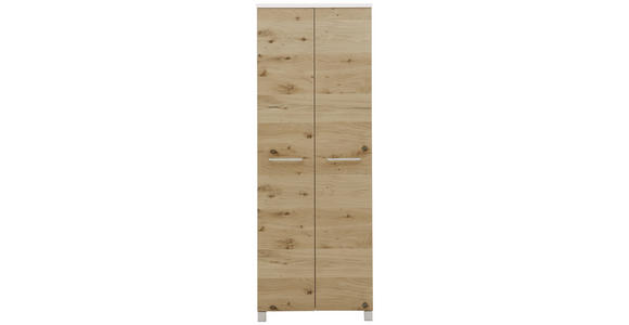 GARDEROBENSCHRANK 71/193/37 cm  - Chromfarben/Eichefarben, Design, Holz/Holzwerkstoff (71/193/37cm) - Dieter Knoll