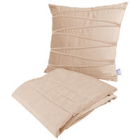 KUSCHELSET  - Champagner, KONVENTIONELL, Textil (130/170/17cm)