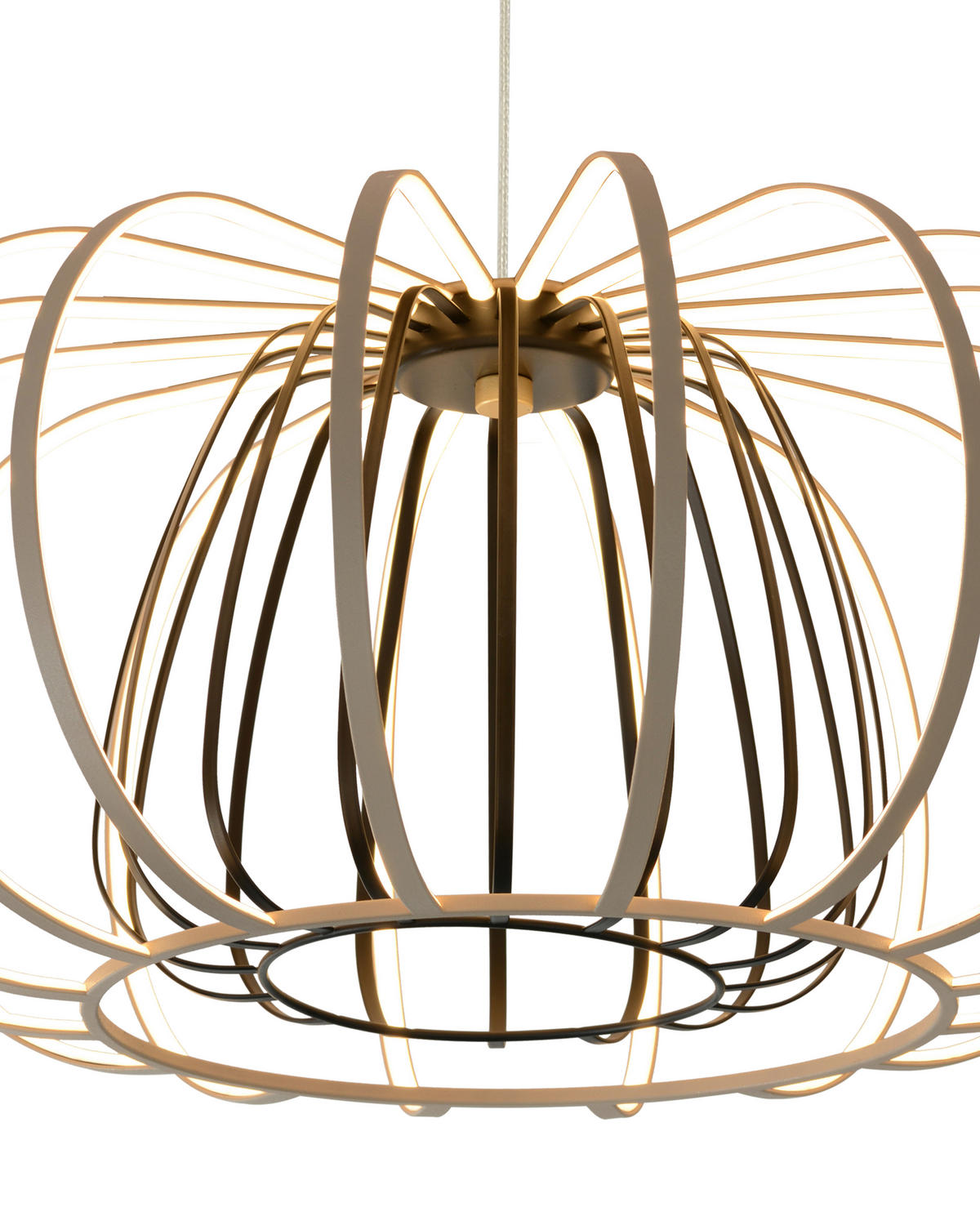 LED-PENDELLEUCHTE Salo 55/150 cm   - Sandfarben, Design, Metall (55/150cm)