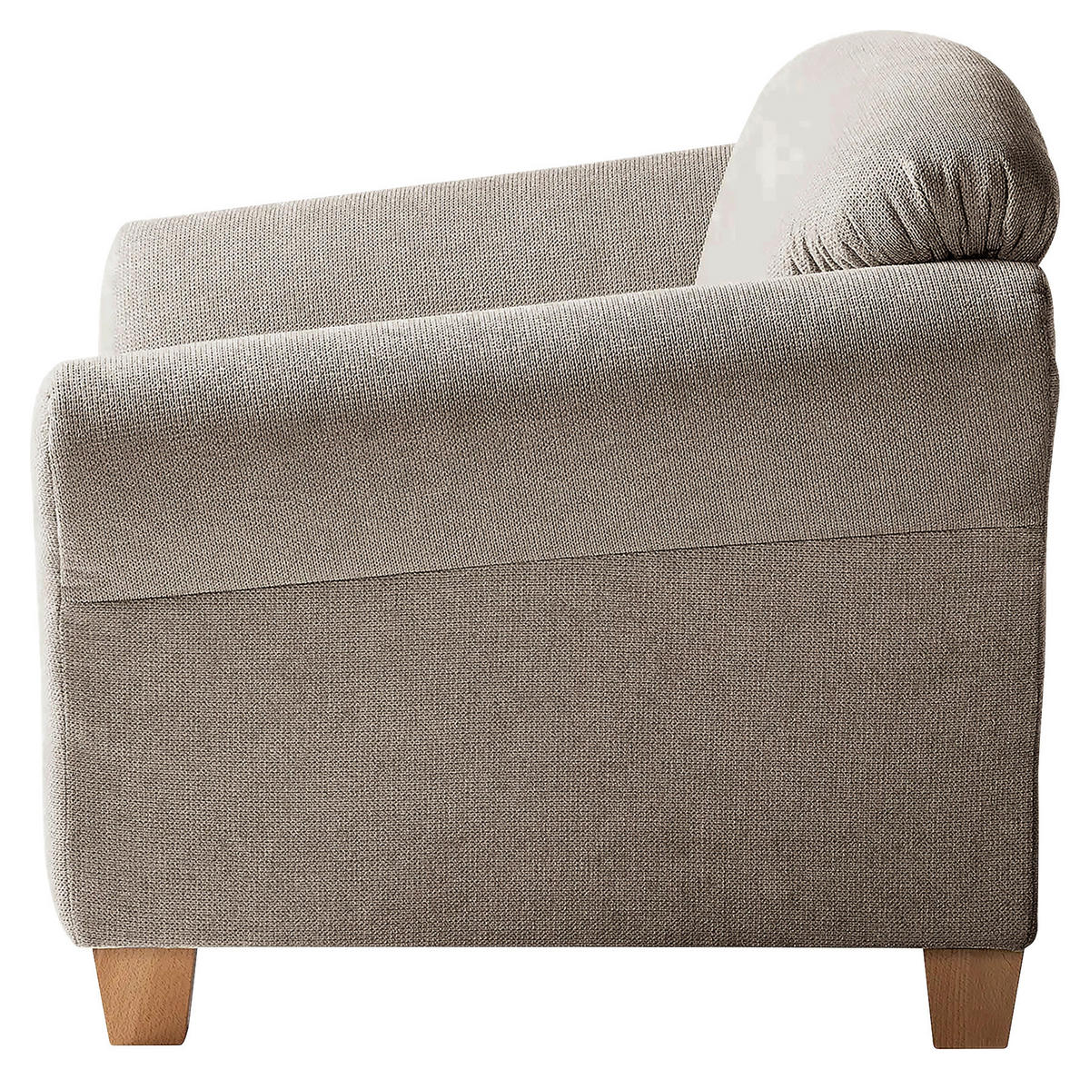 SESSEL in Flachgewebe Taupe  - Taupe/Naturfarben, Konventionell, Holz/Textil (101/84/89cm) - Sit & More