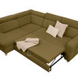 ECKSOFA inkl. Funktionen Olivgrün Samt  - Olivgrün, Natur, Holz/Textil (206/261cm) - Venda