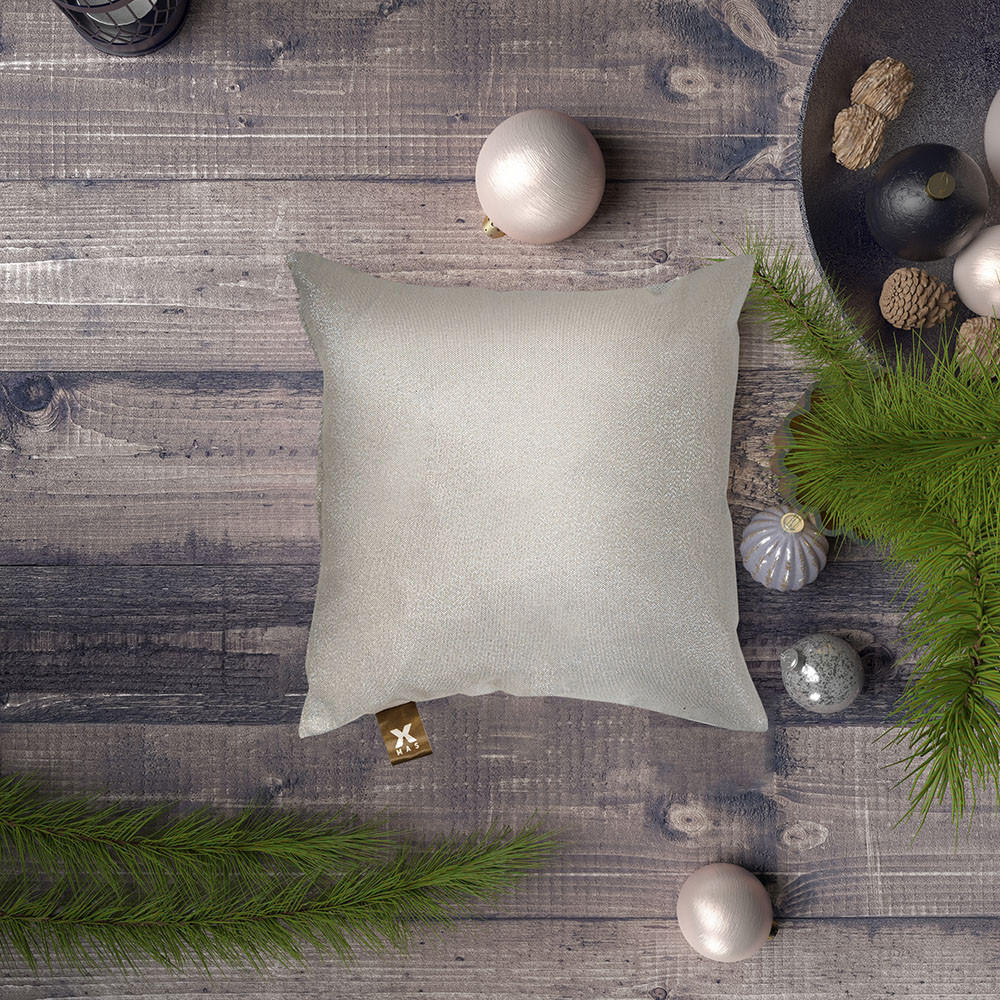 JASTUČNICA   40/40 cm  CHRIS EXCLUSIVE  - srebrne boje/bež, Konvencionalno, tekstil (40/40cm) - X-Mas