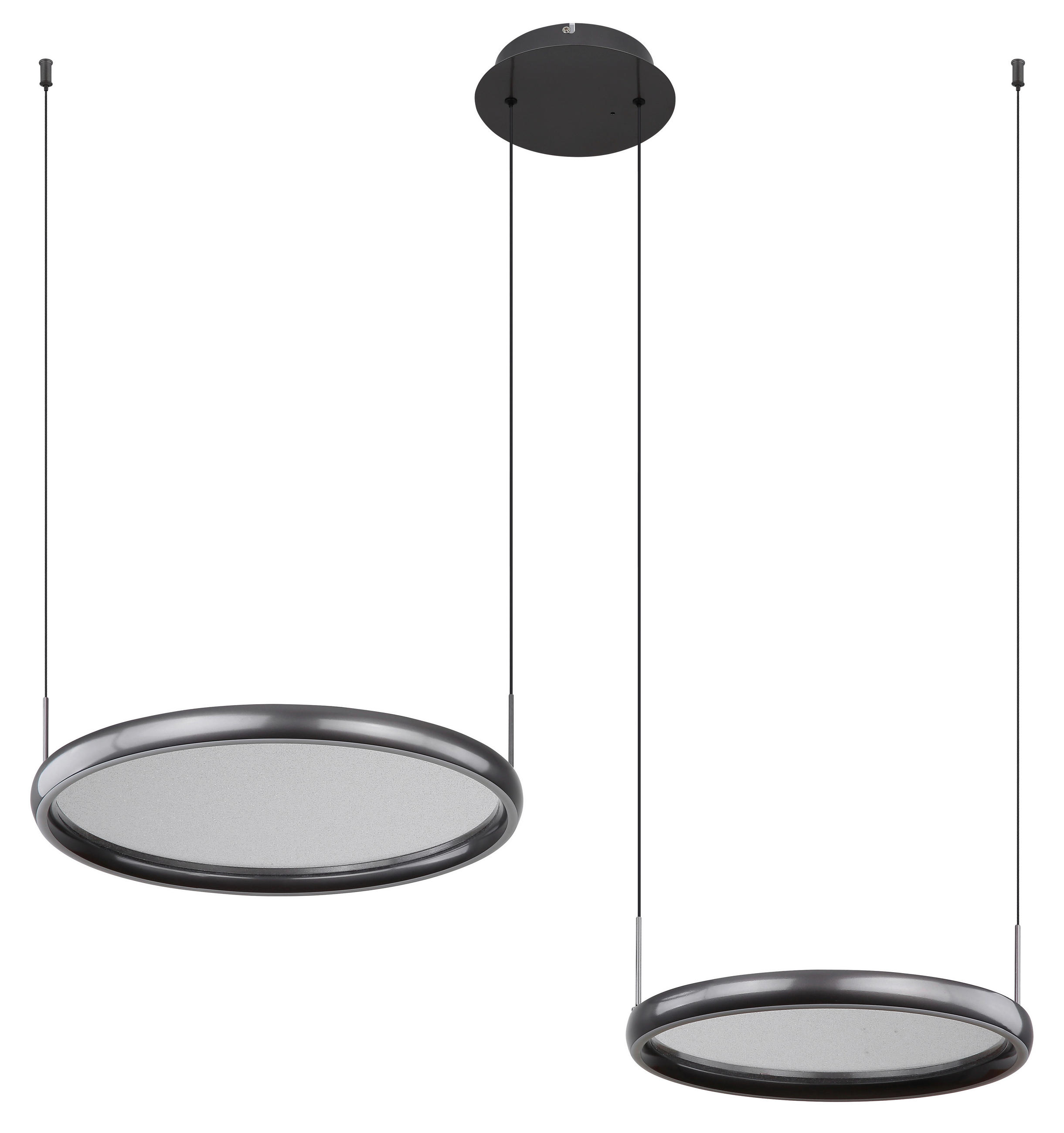 LED FÜGGŐLÁMPA 89/50/150 cm  - fekete/fehér, Design, műanyag/fém (89/50/150cm) - Globo