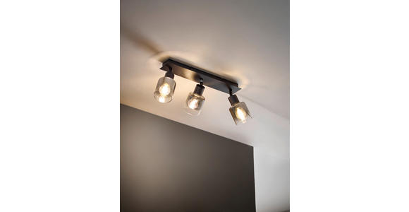 STRAHLER 40/8/18 cm   - Schwarz, Basics, Glas/Metall (40/8/18cm) - Novel