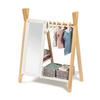 PUPPENKLEIDERSCHRANK VIOLA  - Weiß/Naturfarben, Basics, Holz (50/30/65cm) - MUSTERKIND