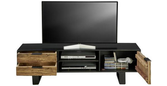 LOWBOARD 150/45/40 cm - Schwarz/Naturfarben, LIFESTYLE, Holz/Metall (150/45/40cm) - Ambia Home