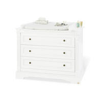 WICKELKOMMODE PINOLINO EMILIA Weiß  - Anthrazit/Weiß, ROMANTIK / LANDHAUS, Holzwerkstoff/Metall (119/101/78 bzw 58cm) - Pinolino