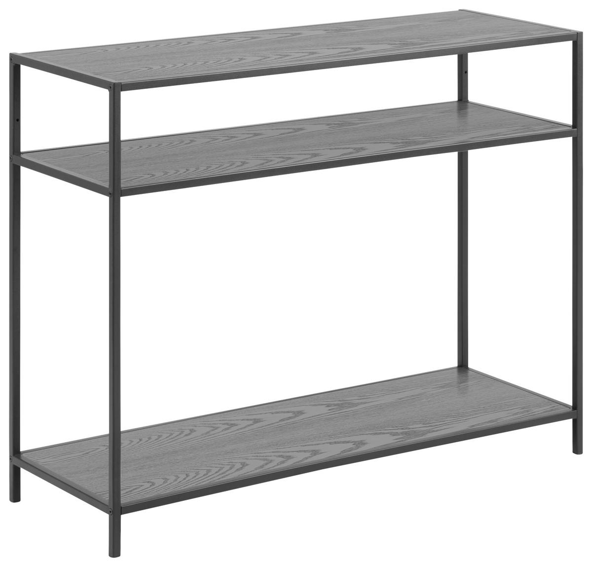 KONSOL i metall, trämaterial 100/35/79 cm    - svart, Trend, metall/trämaterial (100/35/79cm) - Best Price