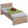 POSTEĽ, 90/200 cm dub sonoma - dub sonoma, Konventionell, kompozitné drevo (90/200cm) - Carryhome