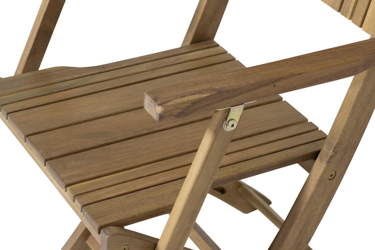 GARTENKLAPPSESSEL Akazie Akaziefarben  - Akaziefarben, KONVENTIONELL, Holz (51/89/55cm) - Siena Garden