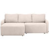 ECKSOFA Naturfarben Cord  - Schwarz/Naturfarben, KONVENTIONELL, Kunststoff/Textil (217/146cm) - Carryhome