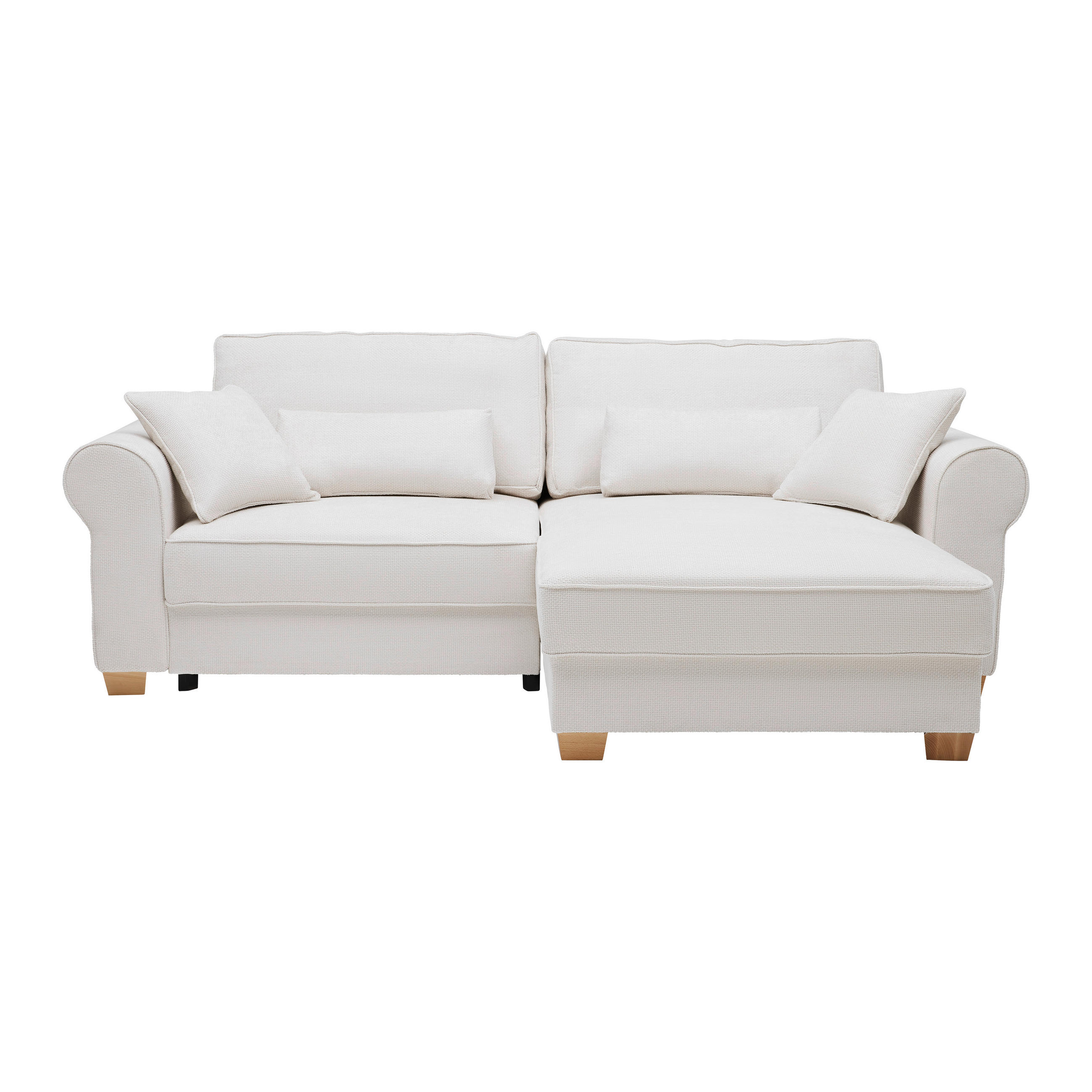 HÖRNSOFFA i cremefärgad  - beige/cremefärgad, Modern, trämaterial/trä (255/185cm) - MID.YOU