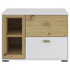 NACHTTISCH 60/42,7/38 cm  in Weiss, Eiche Artisan  - Weiss/Eichefarben, Modern, Holz/Holzwerkstoff (60/42,7/38cm) - Hom`in