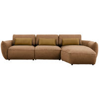 ECKSOFA  in Chenille Rostfarben  340/190 cm  - Rostfarben/Goldbraun, Design, Kunststoff/Textil (340/190cm) - Belluti