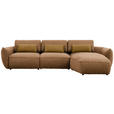 ECKSOFA  in Chenille Rostfarben  340/190 cm  - Rostfarben/Goldbraun, Design, Kunststoff/Textil (340/190cm) - Belluti
