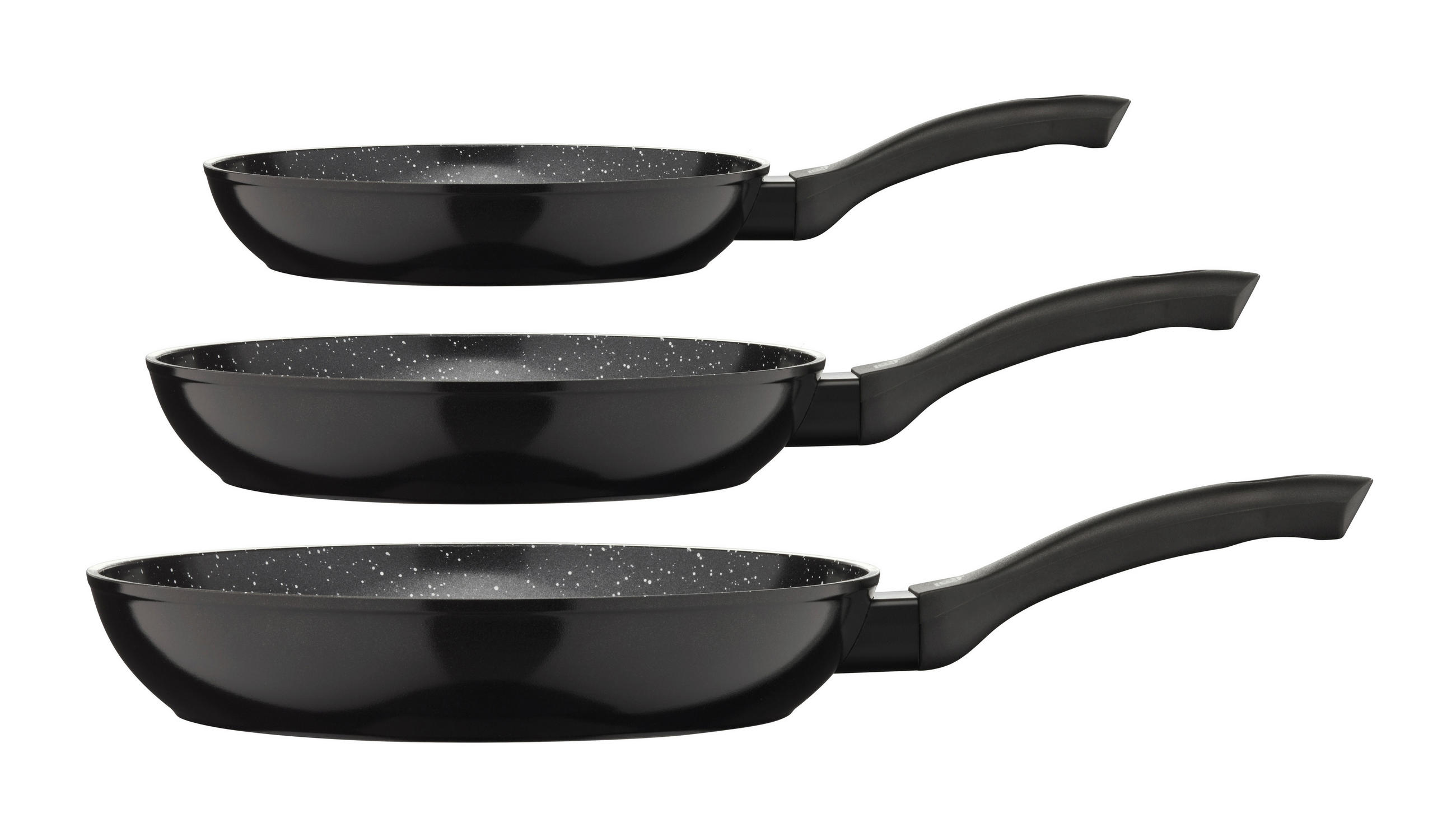 PFANNENSET BARISA 3-teilig  - Schwarz, Basics, Metall - GSW