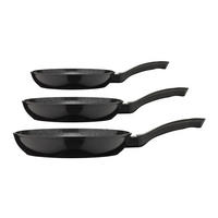 PFANNENSET BARISA 3-teilig  - Schwarz, Basics, Metall - GSW