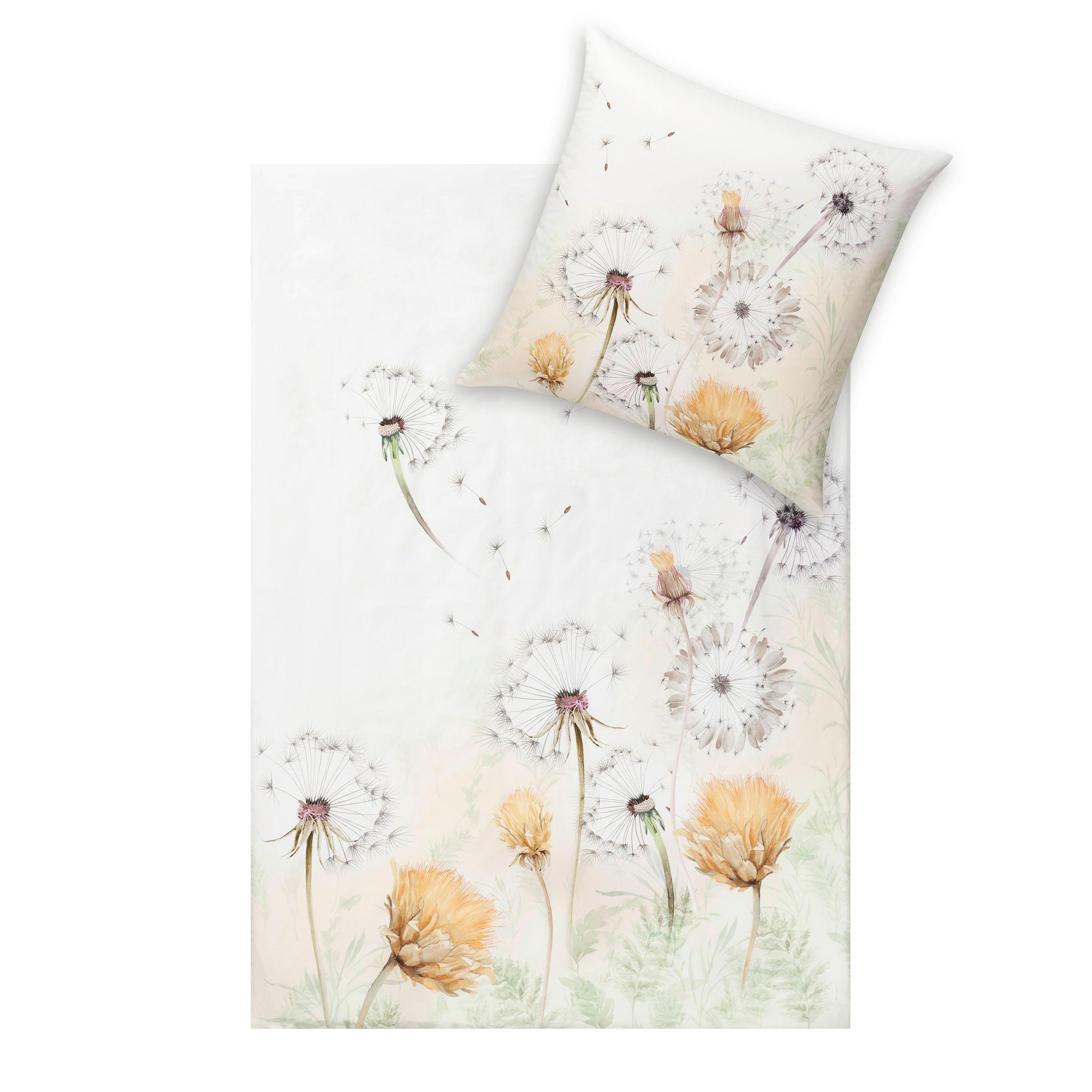 BETTWÄSCHE Natürlich Estella Makosatin 155/220 cm  - Naturfarben, Design, Textil (155/220cm) - Estella
