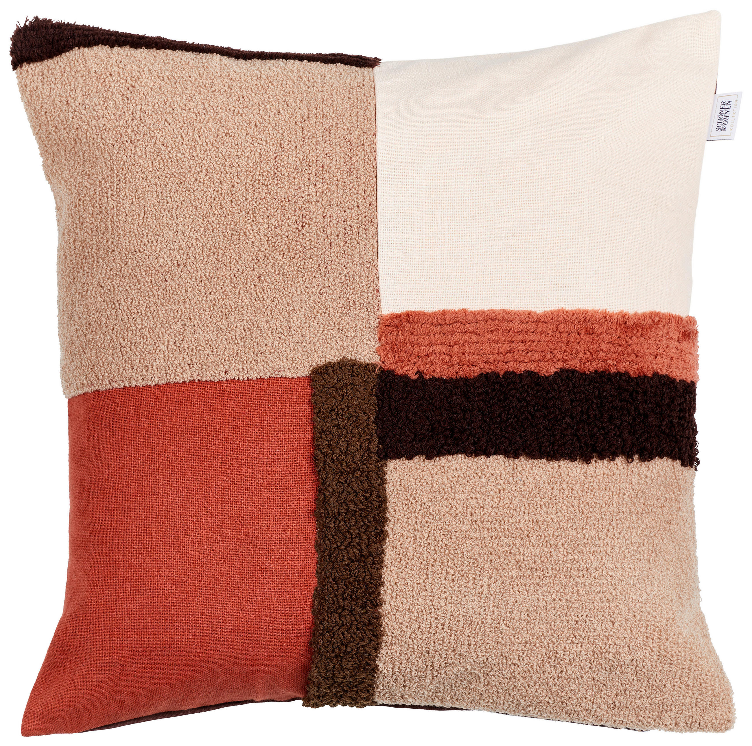 KISSENHÜLLE 45/45 cm  - Bordeaux/Beige, Design, Textil (45/45cm) - Schöner Wohnen