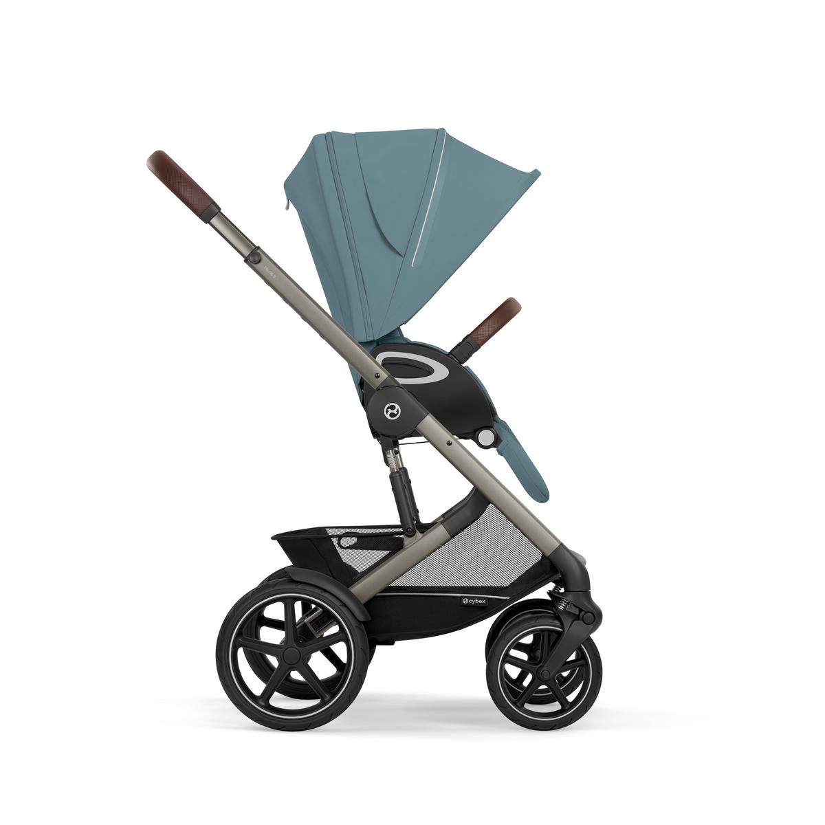 KINDERWAGEN  TALOS S LUX TPE  Stormy Blue  - Taupe/Hellblau, Basics, Kunststoff/Textil (91/60,5/110cm) - cybex GOLD