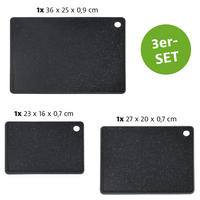 SCHNEIDEBRETT-SET Kunststoff  - Schwarz, Basics, Kunststoff - Kesper
