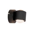 LED-WANDLEUCHTE 12/11 cm   - Schwarz, Design, Kunststoff/Metall (12/11cm) - Novel