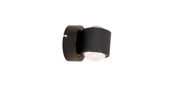 LED-WANDLEUCHTE 12/11 cm - Schwarz, Design, Kunststoff/Metall (12/11cm) - Novel